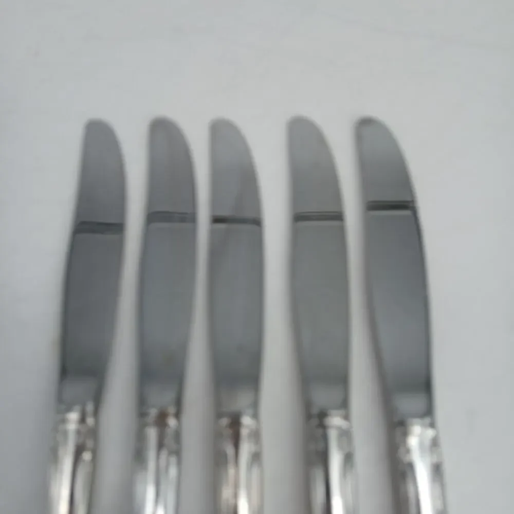5X BK Oneida CHATEAU Stainless Flatware Dinner Butter Knives Glossy USA